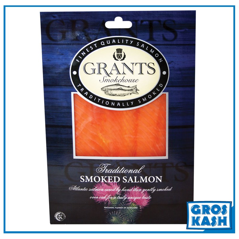 Saumon écossais Traditionnel "Grants" 100g Casher Beth Din Manchester KLP-Poisson frais cacher-GrosKash-