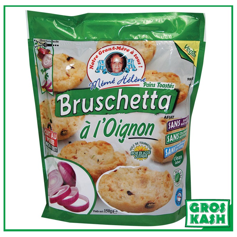 Pain à l'oignon "Bruschetta" Casher 150g Ihoud MÉMÉ HÉLÈNE-Apéritif & Snack cacher-GrosKash-