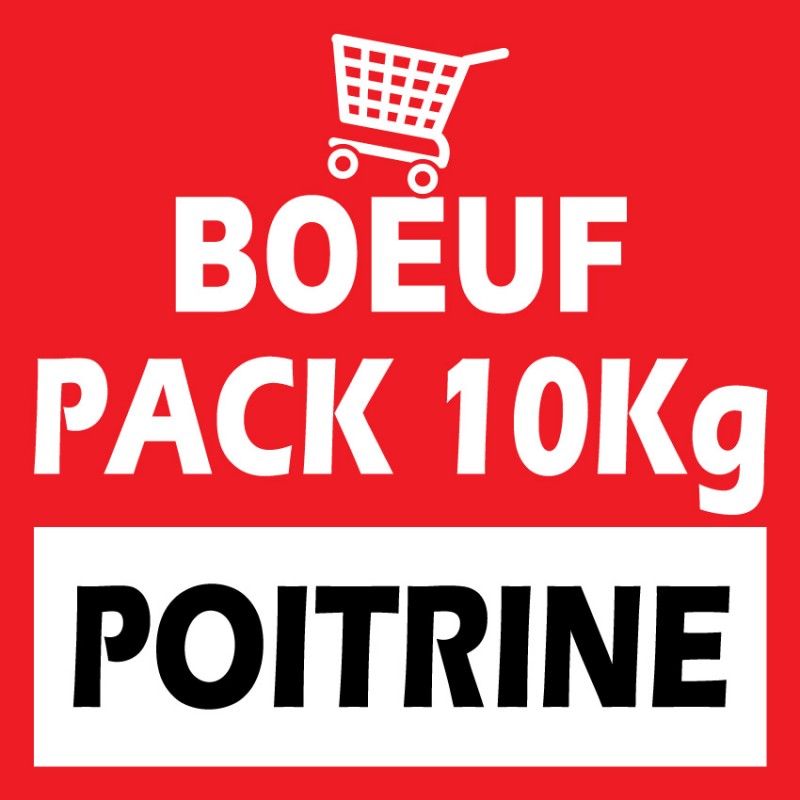 Pack Poitrine de Bœuf glatt 10Kg OFFRE FAMILIALE Casher Ihoud KLP-Boeuf surgelé cacher-GrosKash-