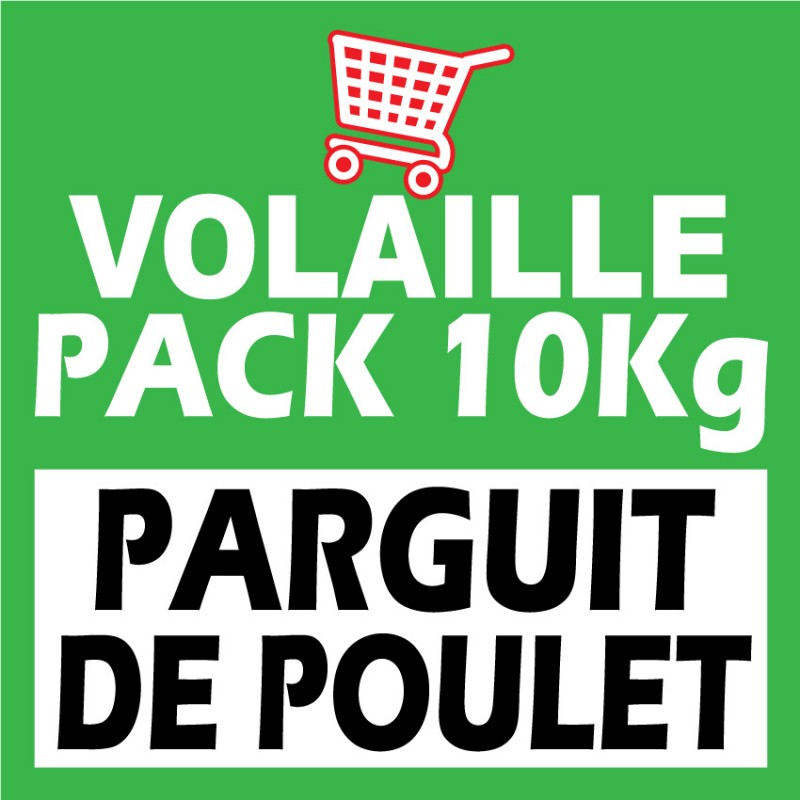 Pack Volaille environ 10Kg PARGUIT DE POULET OFFRE FAMILIALE Casher Ihoud KLP (en barquette)-Poulet surgelé cacher-GrosKash-