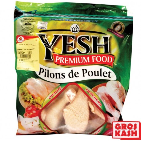 Pilons de Poulet "Yesh" entre 900g et 1 kg surgelés individuellement F surgeCasher Ihoud KLP-Volaille surgelée cacher -GrosKash-