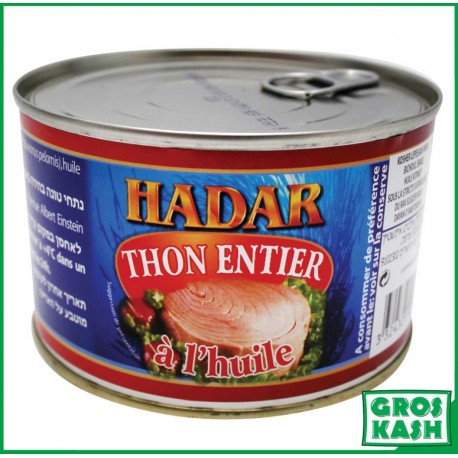 Thon à l'Huile 400g HADAR kosher lepessah ihoud-Conserve de poisson cacher-GrosKash-